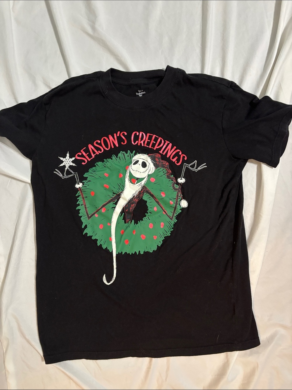Season's Creepings Jack Skellington Graphic Tee - Black
